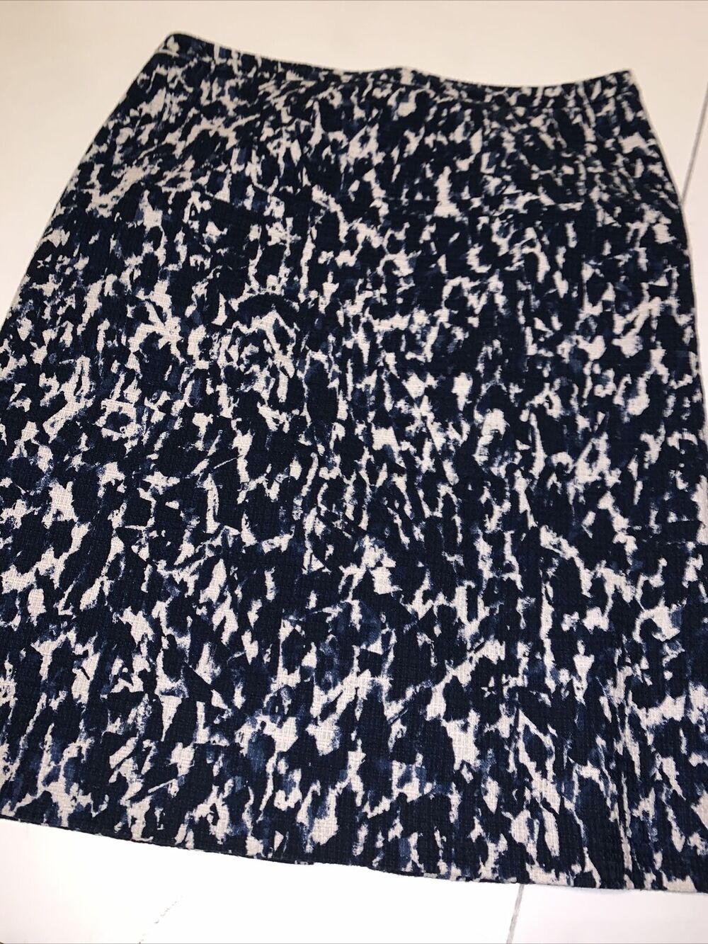 Jigsaw Skirt 6 black white blue cotton lined